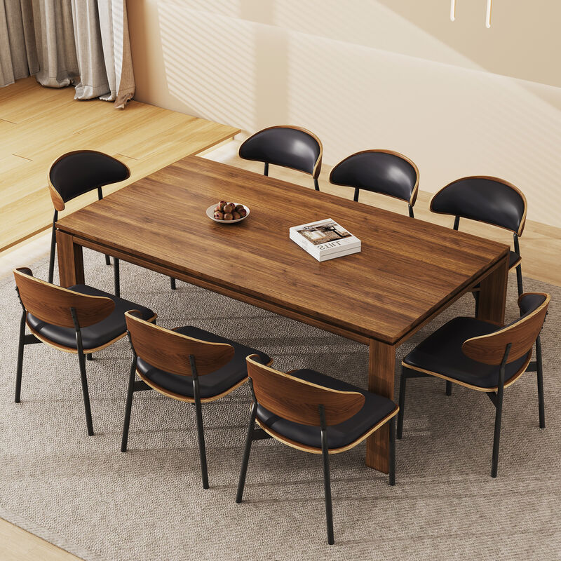 Wooden Dining Table for Living Room & Dining Room 62.99" brown