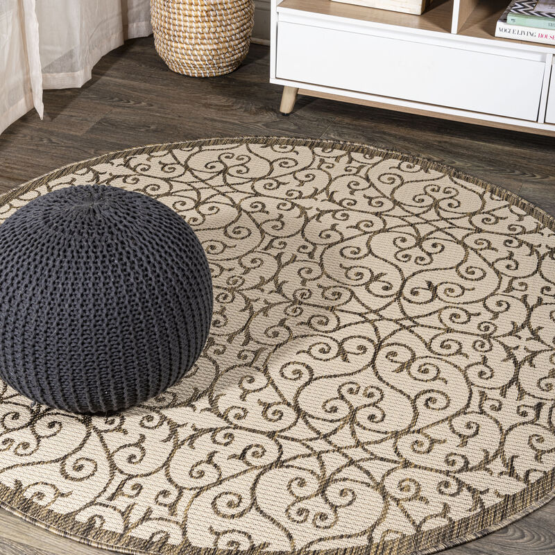 Madrid Vintage Filigree Textured Weave Area Rug