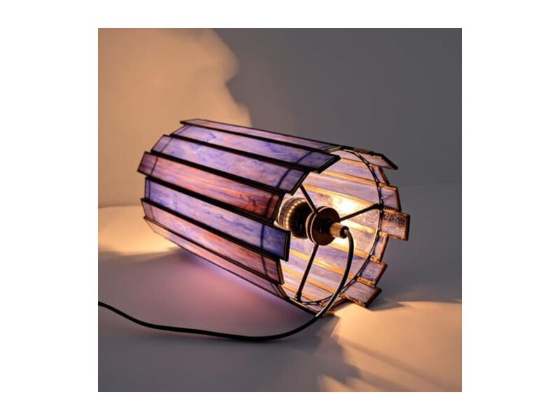 Tiffany Style Stained Glass Table Lamp For Living Room Bedroom Desk Blue image number 3