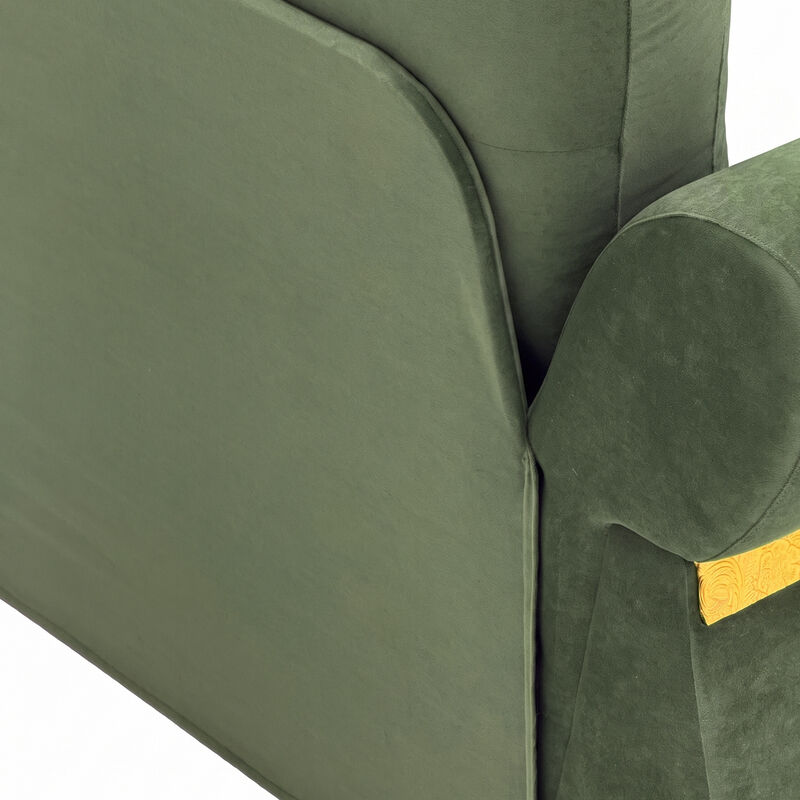 Pifpru 83.5 Inch Velvet 3 Seater Sofa Couch image number 5