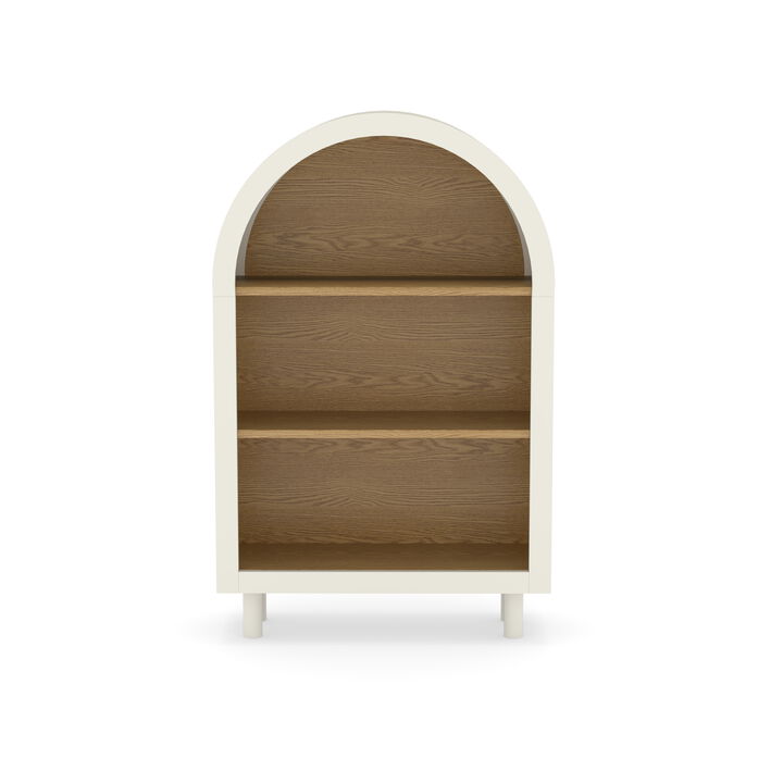 Lusog Arched Small Bookcase Storage Cabinet