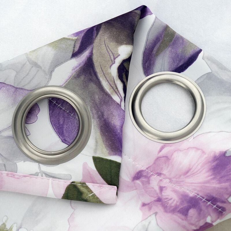 RT Designers Collection Eden Printed Blackout Grommet Window Curtain Panel 54" x 84" Lilac