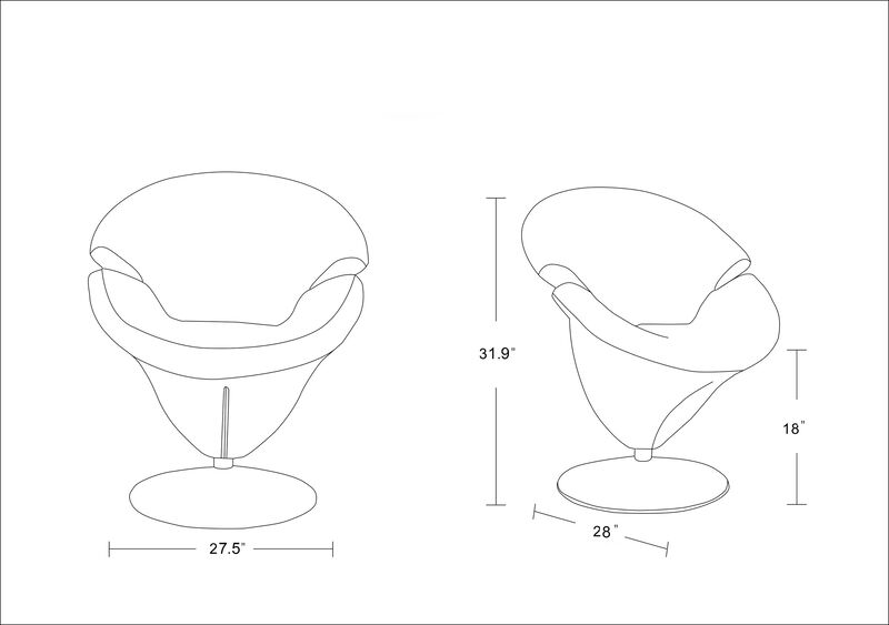 Tulip White Swivel Accent Chairs (Set of 2)