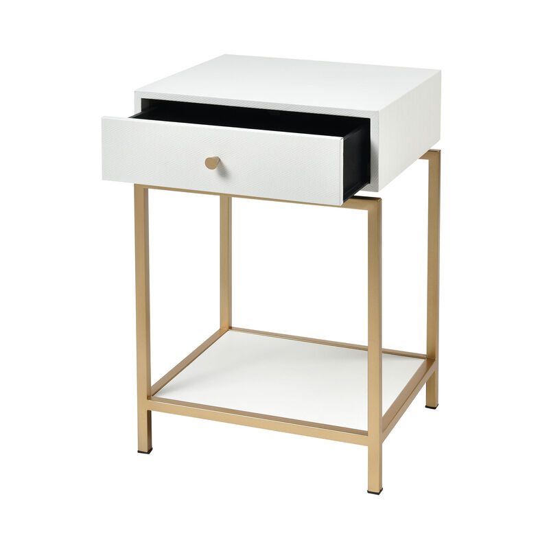 Clancy White Accent Table