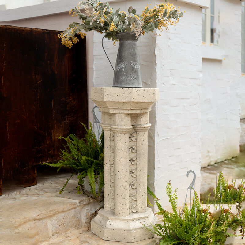 Christopher Knight Home Dorelle Mid-Century Modern Lightweight Concrete Plant Stand image number 1