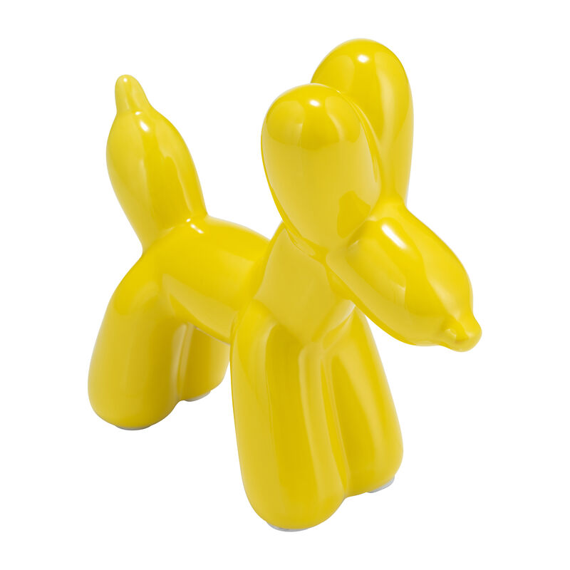 Yellow 7" Cer Glam Balloon Dog