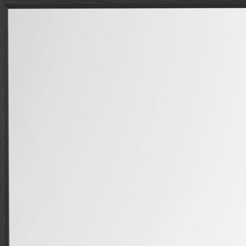 HomeRoots 40" Gray Square Wood Framed Accent Mirror image number 4