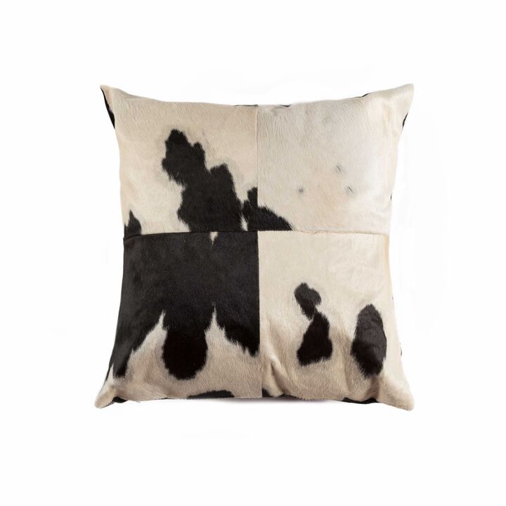 Genuine Cowhide Throw Pillow Cover for Sofa, Couch, or Living Room Decor