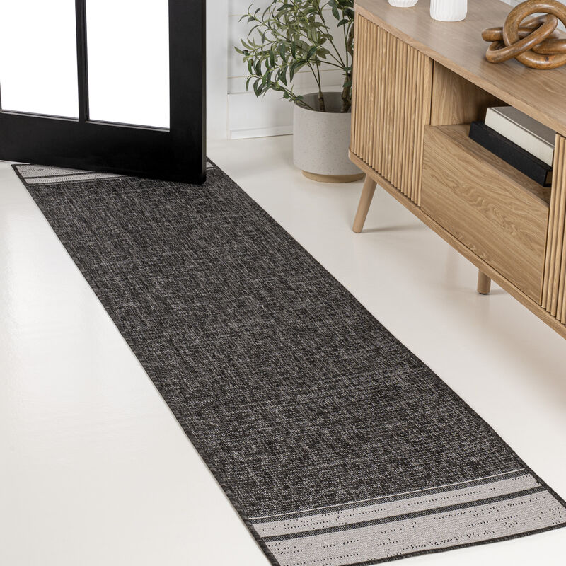 Alda Modern Minimalist Mingled Solid Indoor/Outdoor Area Rug