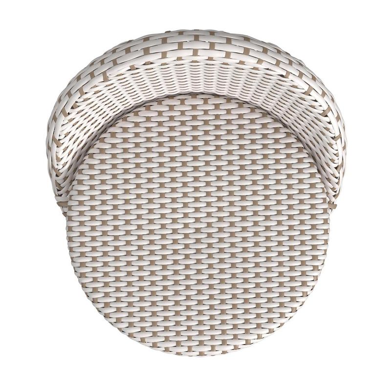 Butler Specialty Tobias 24 in. Seat Height Outdoor Rattan and Metal Low Back Counter Stool