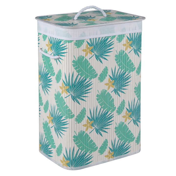 Wicker Clothes Hamper 19 Gal with Removable Liner and Portable Handles