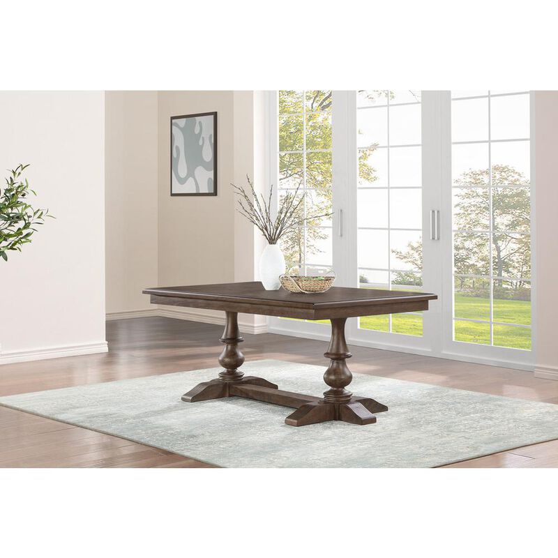 Best Quality Furniture Traditional style small dining table in rustic oak color