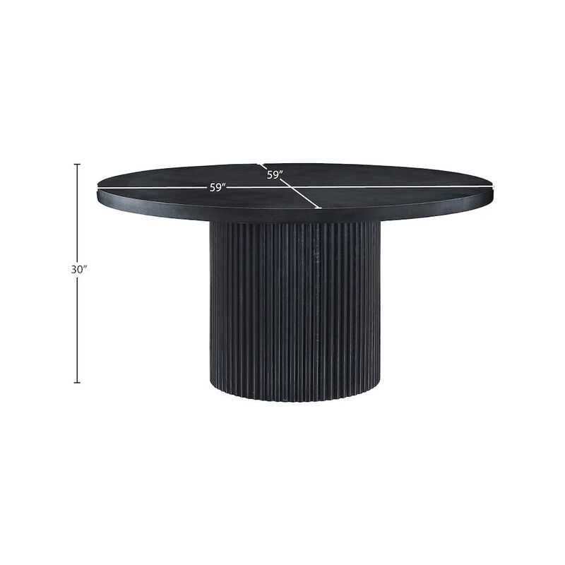 Meridian Furniture Belinda Black Oak Veneer Dining Table