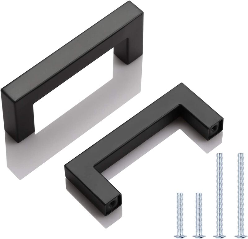 KNOBWELL 6 Pack Stainless Steel Kitchen cabinet Pulls and Handles, Bathroom Kitchen cabinet Door Handles, 3 Hole to Hole Distanc