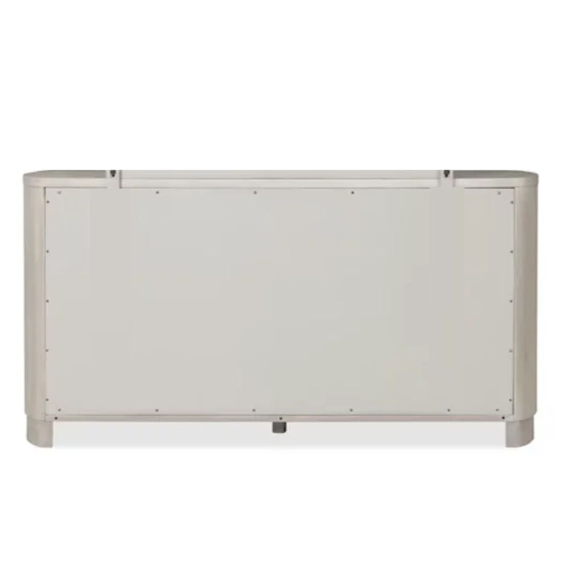 Celly Wide Dresser Chest, 6 Drawers, Round Edges, White Oak Wood