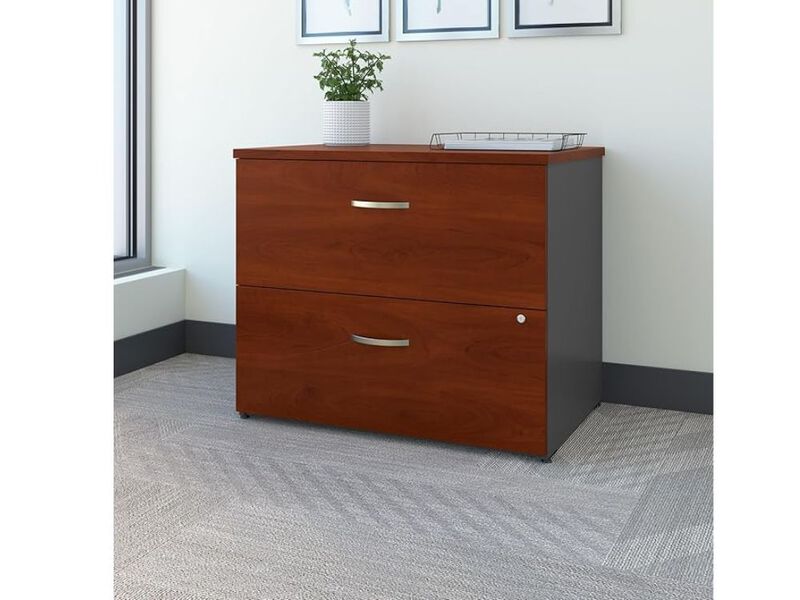 File Cabinet &ndash; Series C Hansen Cherry 2‑Drawer Lateral Locking Storage for Home/Office image number 1