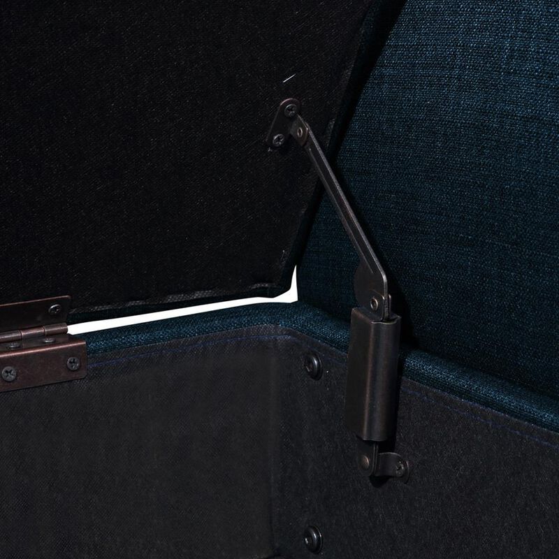 Convience Concept, Inc. Designs4Comfort Garbo Storage Bench Ottoman Blue