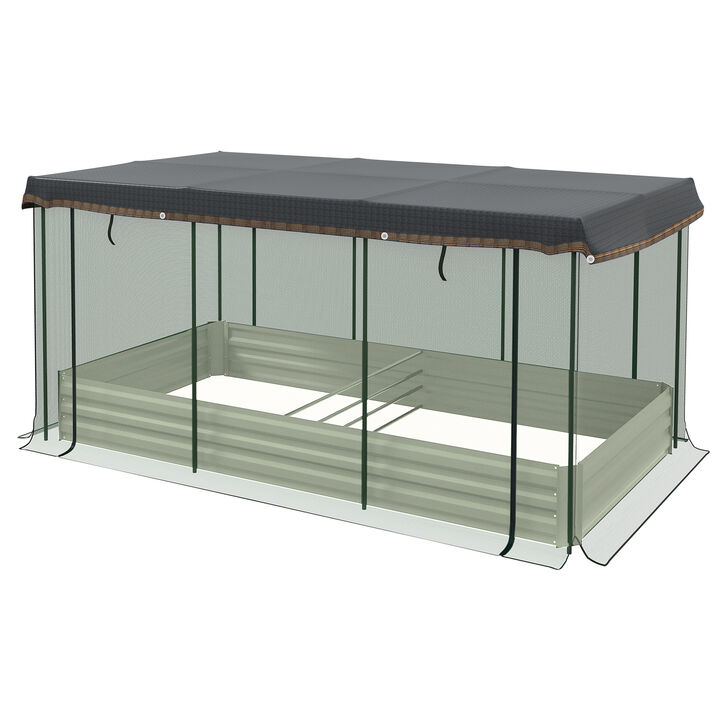 Hivvago Elevated Garden Bed with Protective Shade
