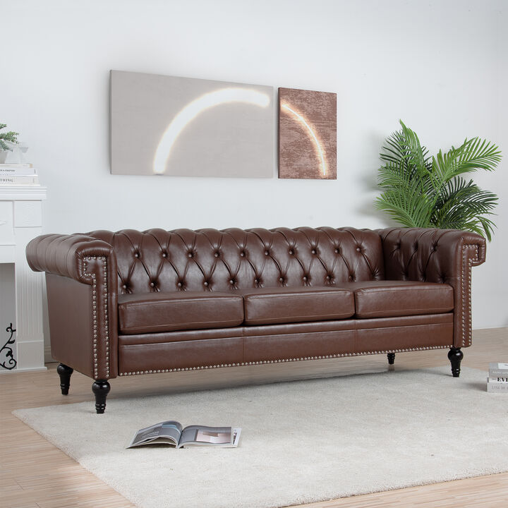 Square Arm Sofa with Removable Cushions