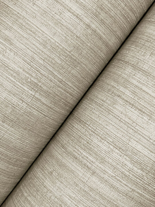 Silk Essence Khaki Faux Fabric Wallpaper