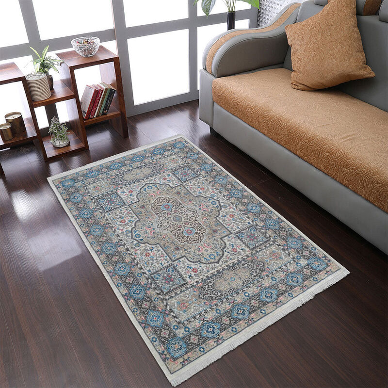 RUGSOTIC CARPETS MACHINE MADE POLYESTER AREA RUGS  - Rectangle Shape, Classic Oriental Traditional  Design, Low Pile Machine Made Area Rugs (M00099) image number 1