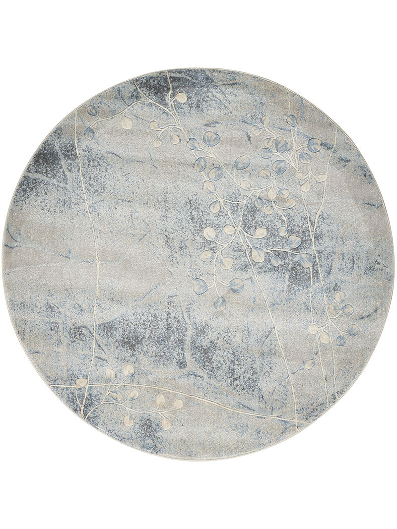 Somerset ST74 Silver/Blue 5'6" x Round Rug image number 0