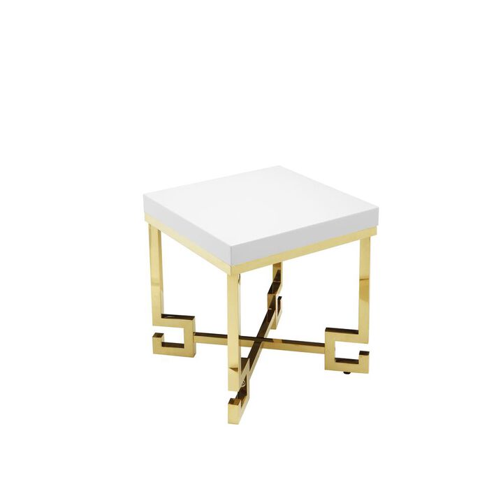 Pangea Home Z-Sophia Side Table White