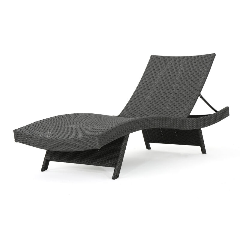 Christopher Knight Home Yamka Outdoor Wicker Armless Adjustable Chaise Lounge image number 0