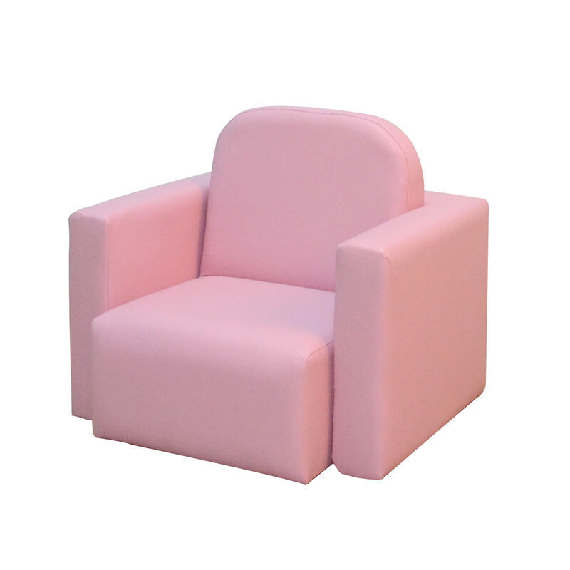 2-in-1 Kids Table & Sofa Chair Set Toddler Seat Armchair Desk Children Lounge - Pink