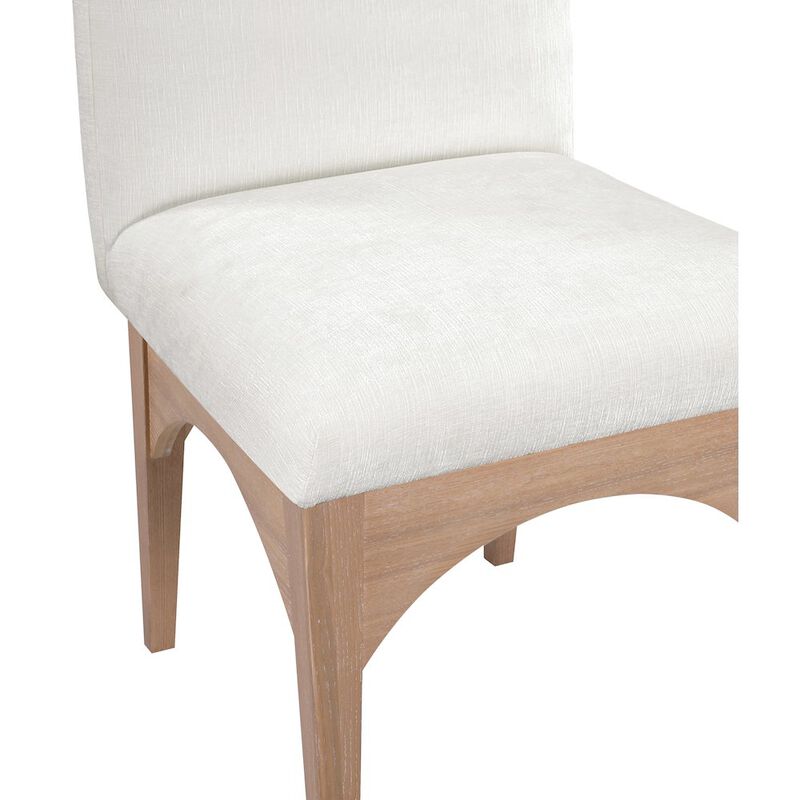 Meridian Furniture Waldorf Cream Chenille Fabric Dining Chair
