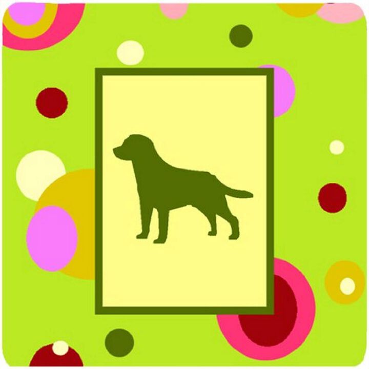 Caroline's Treasures CK1043FC Labrador Foam Coasters (Set of 4), 3.5 H x 3.5 W, Multicolor