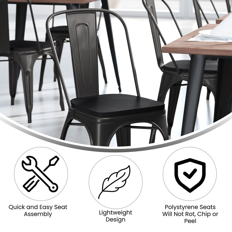 Metal Colorful Restaurant Chairs image number 3