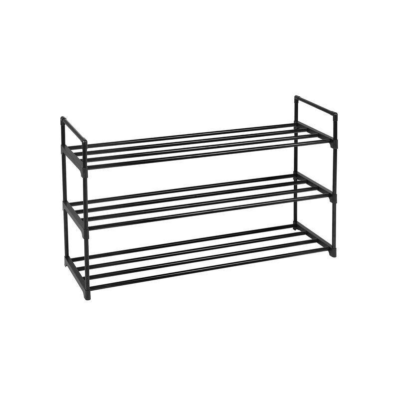 3-Tier Metal Shoe Rack - Tower Shelf Storage Organizer Cabinet