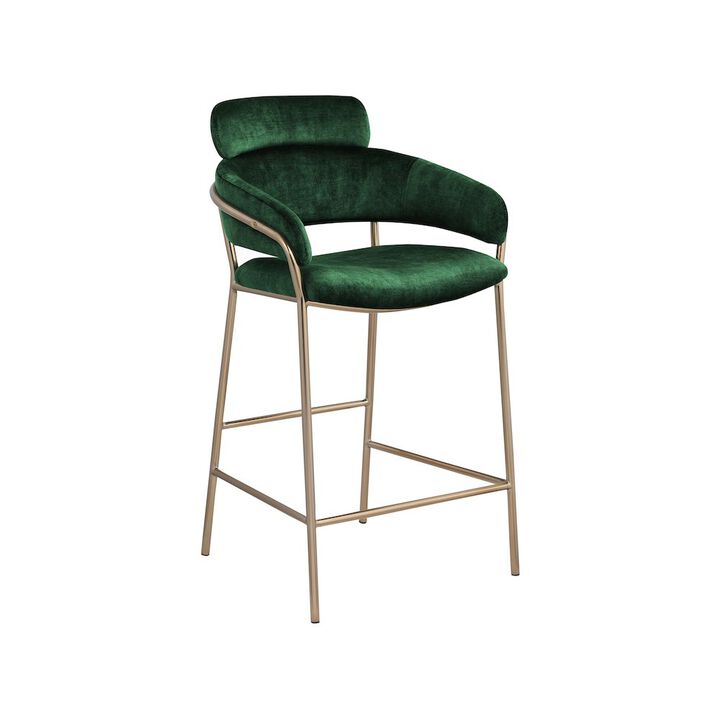 Meridian Furniture Yara Velvet Counter Stool