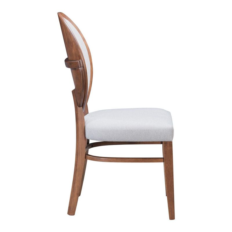 Belen Kox Regents Dining Chair Walnut & Light Gray