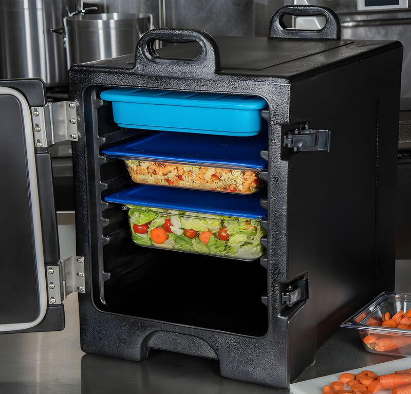 Carlisle Cateraide Insulated Front Loading Food Pan Carrier, 5 Pans, Black image number 1