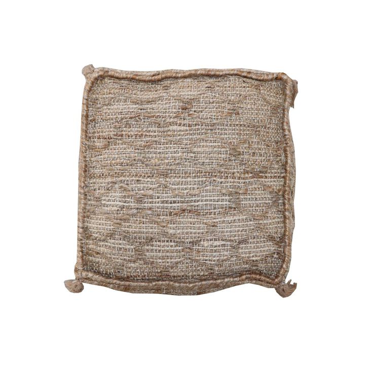 Contemporary Circe Pouf in Hemp