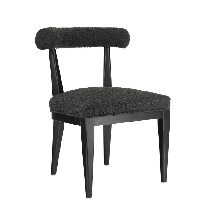 Palla Black Boucle Dining Chair