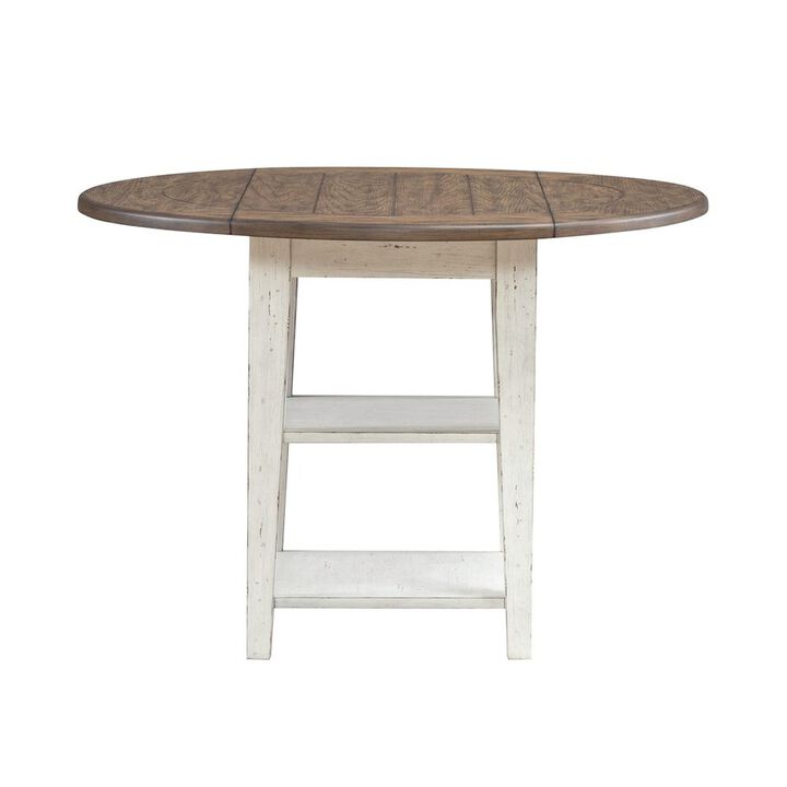 Liberty Furniture Al Fresco Drop Leaf Table for Dining Room - Graphite & Whitestone