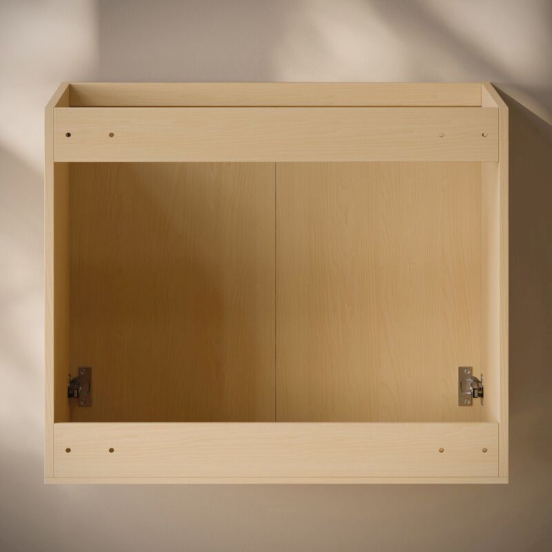 Cascade 30" Wall-Mounted Bathroom Vanity Cabinet without Top in Natural Oak image number 3