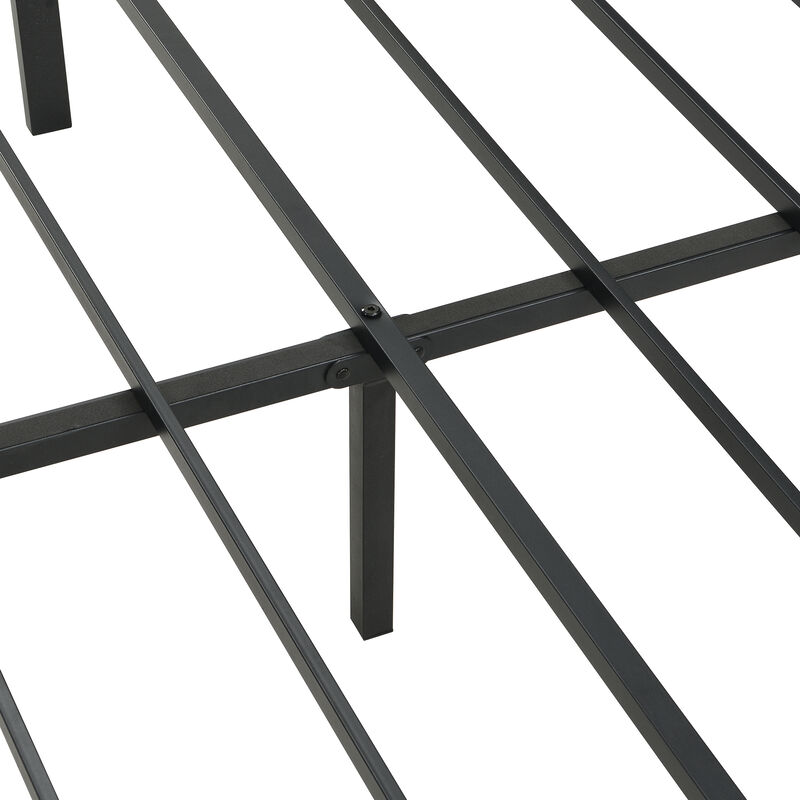 Merax  Metal Bed Frame with LED Lights, Storage & Charging Station image number 4