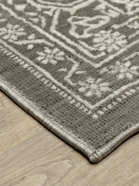 Intrigue 3'10" x 5'5" Grey Rug