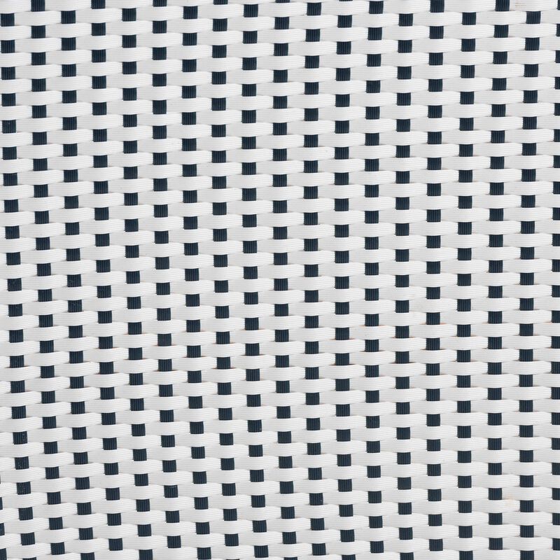 bali & pari Genica Classic French Two Tone Navy and White Weaving and Natural Rattan Bar Stool