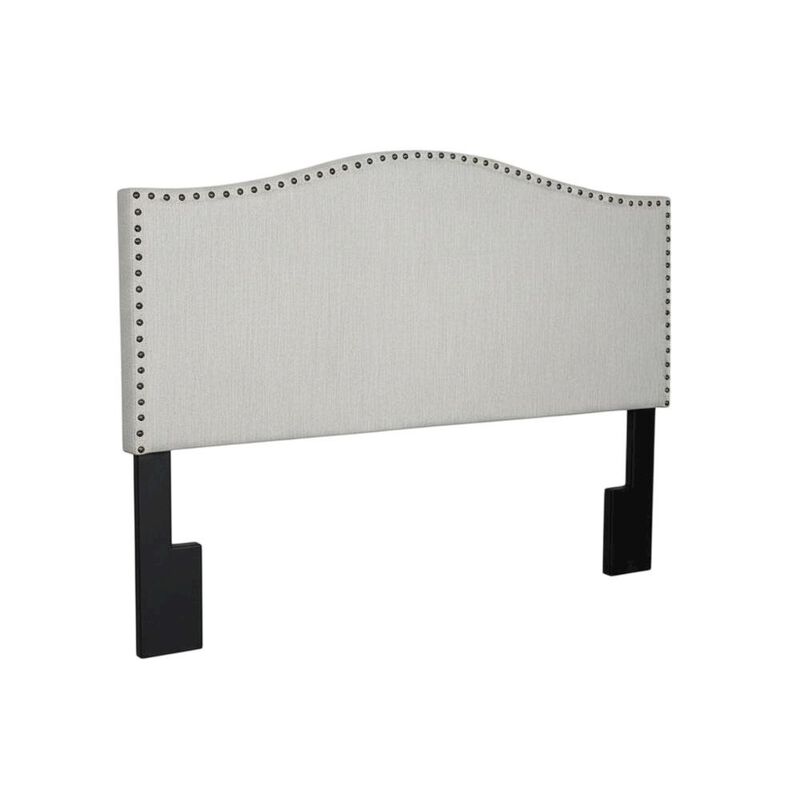 FurniFact Off Upholstered Twin Headboard with Soft Fabric and Classic Design image number 0