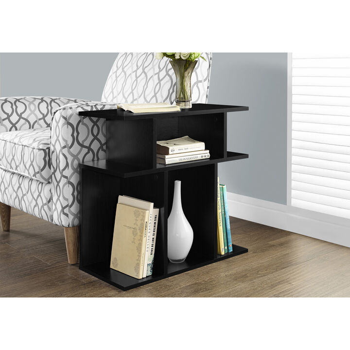 Monarch Specialties I 2473 Accent Table, Side, End, Nightstand, Lamp, Living Room, Bedroom, Laminate, Black, Contemporary, Modern