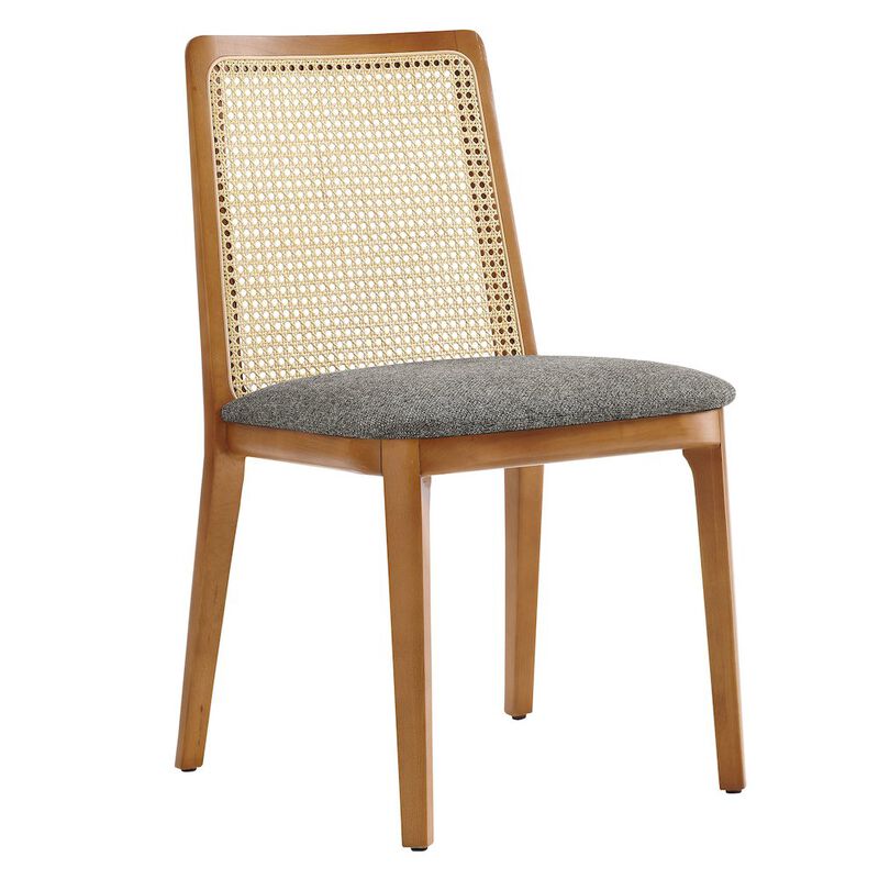 Monarch Wood and Rattan Dining Side Chair image number 0