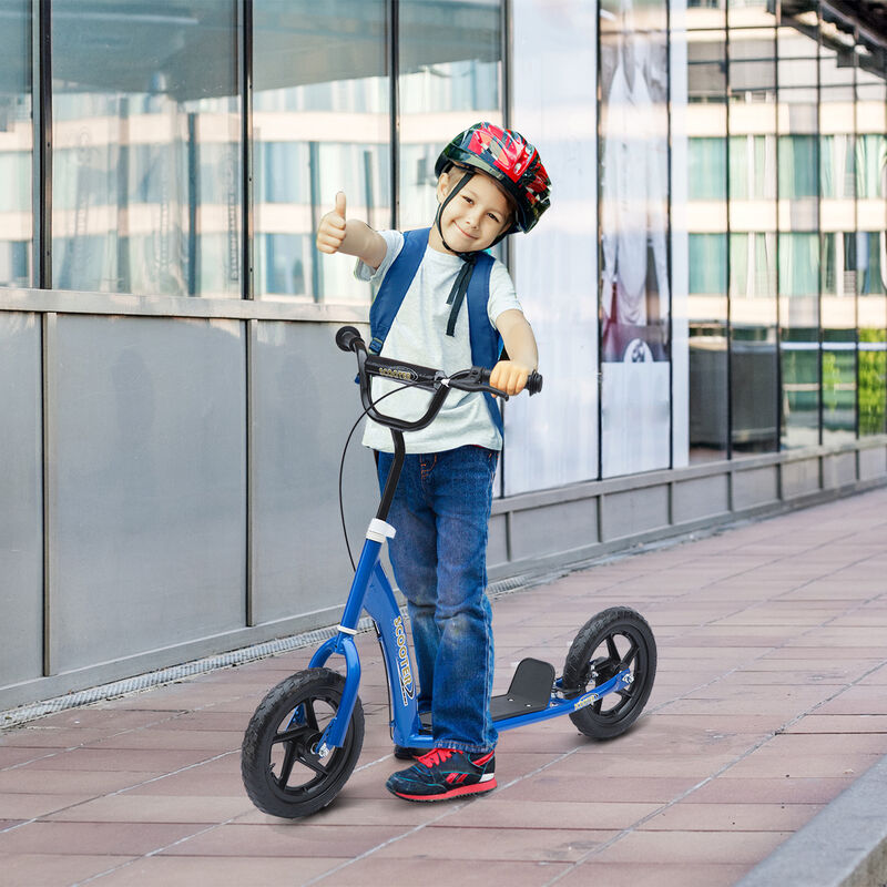 BreeBe Kick Scooter with Adjustable Height Handlebar, Non-slip Footplate, Big Wheels, Rear Brake image number 1