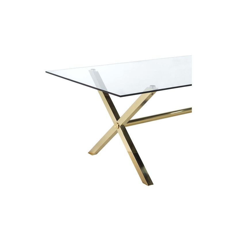 Pangea Home Gold Beverly Dining Table