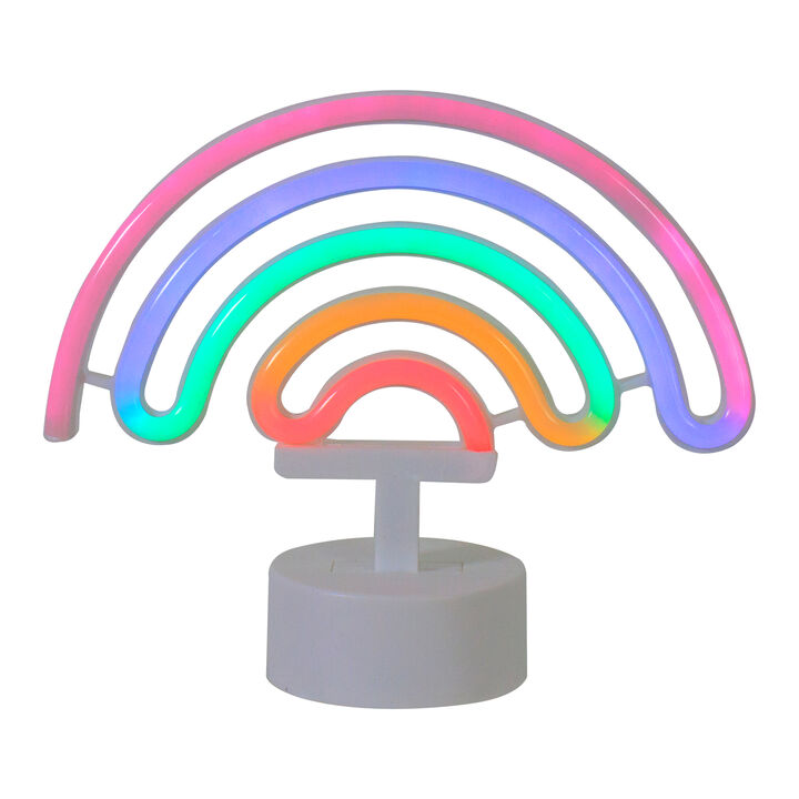 8" Neon Style LED Multi-Color Rainbow Light