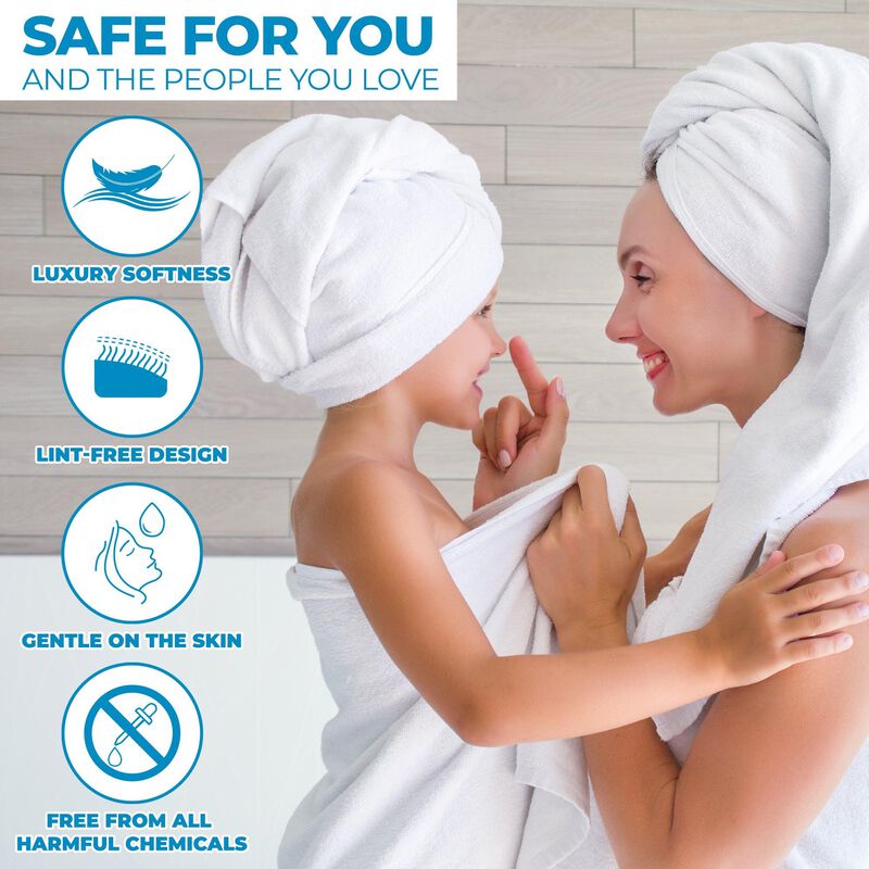 6 Piece Hand Towel Set in Zero Twist Cotton for Bathroom and Guest Use image number 2